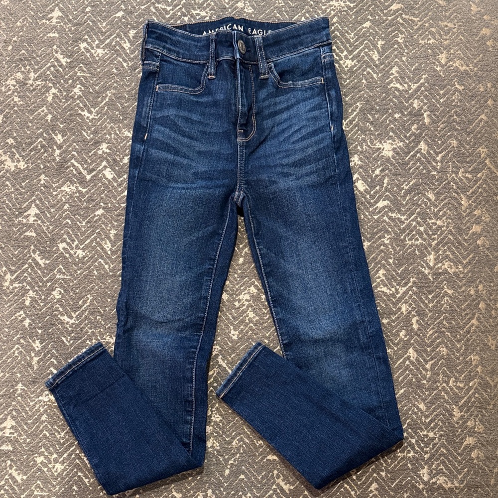 American Eagle Women's Dark Blue Skinny Jeans